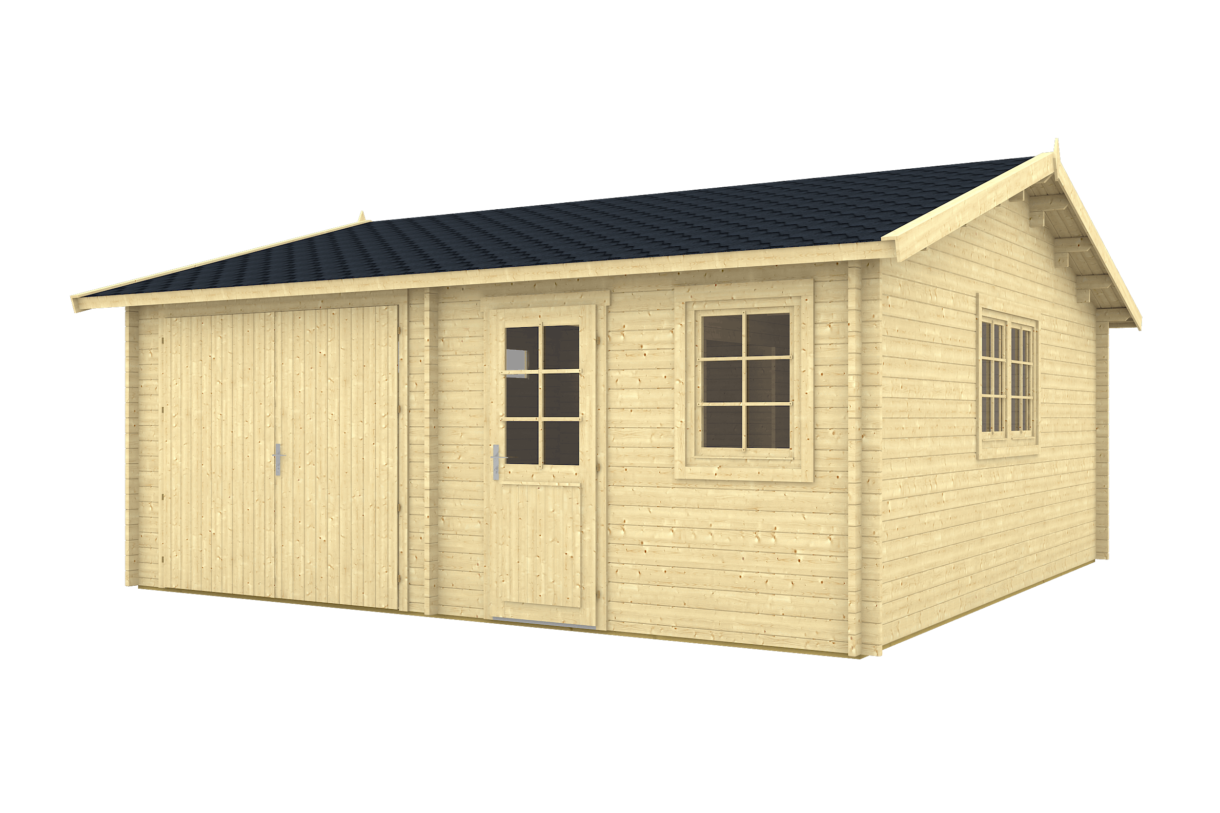 MIKKELI Log Cabin Garage | 6.0x6.0m
