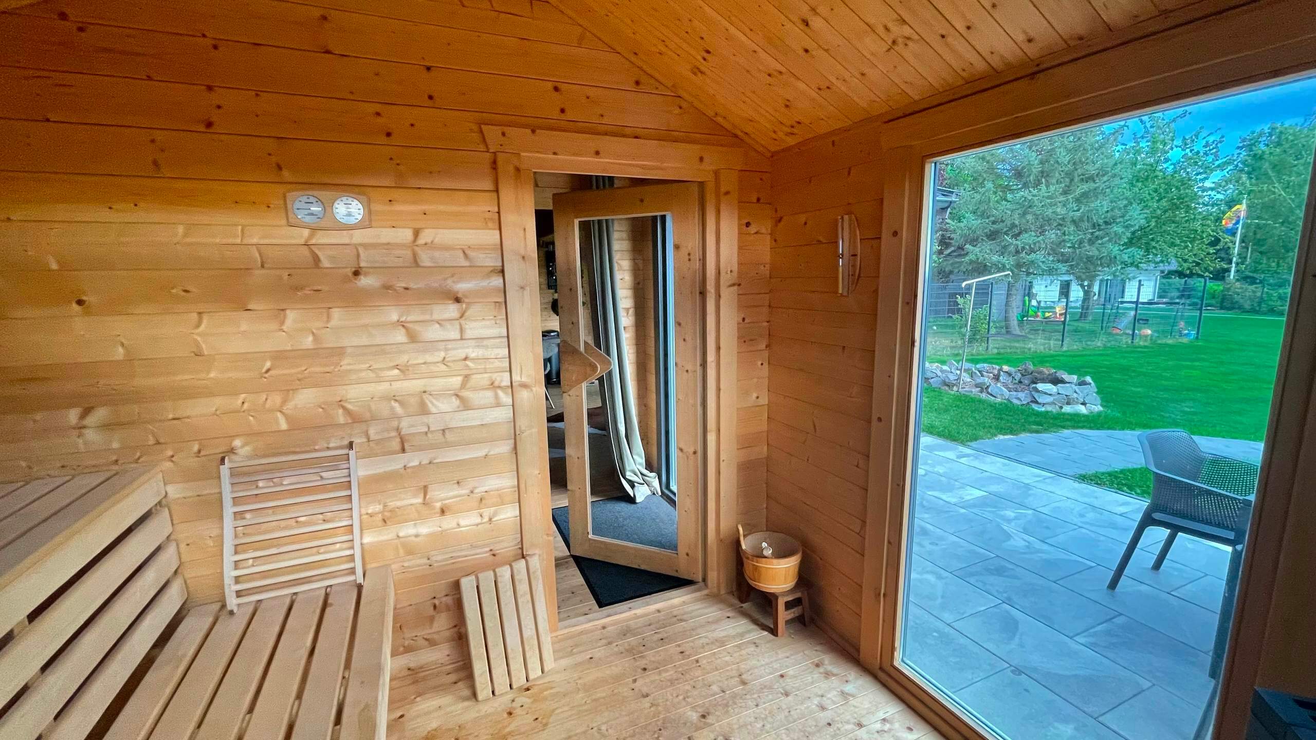 log cabin sale sauna