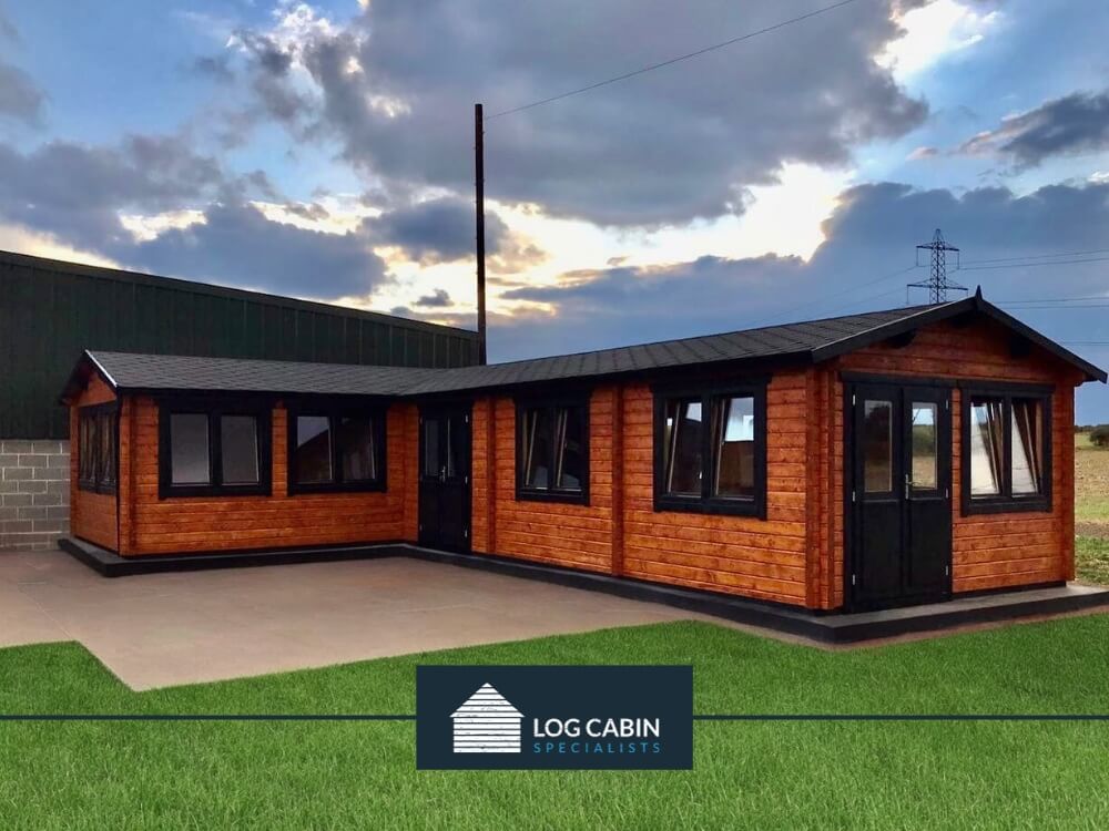 l shaped log cabin
