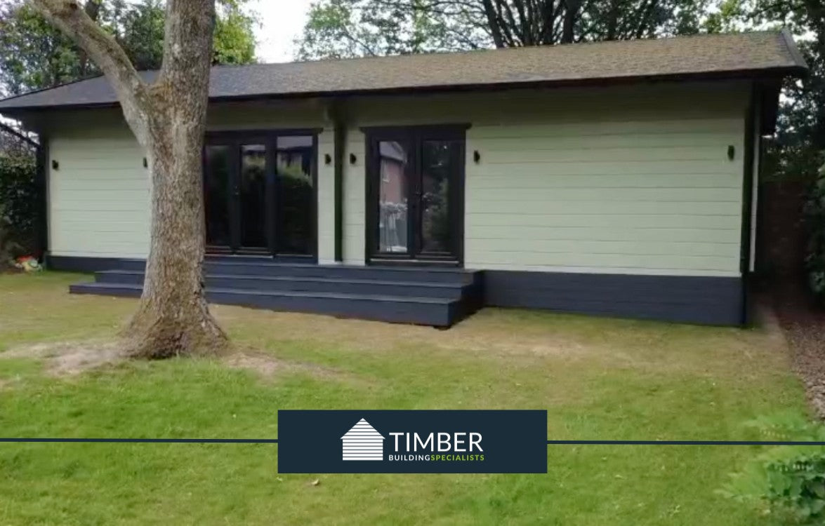 St George Golf Simulator & Gym Lodge Log Cabin | 12.0x5.0m - Golf Sim Room - Timber Building Specialists