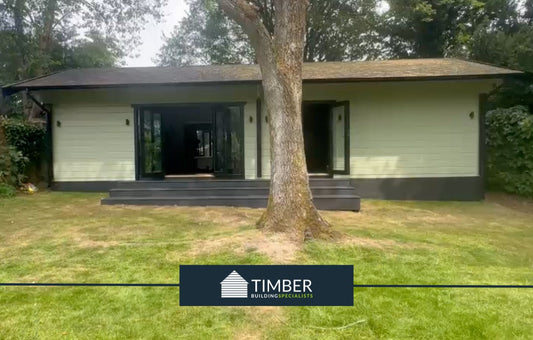 St George Golf Simulator & Gym Lodge Log Cabin | 12.0x5.0m - Golf Sim Room - Timber Building Specialists