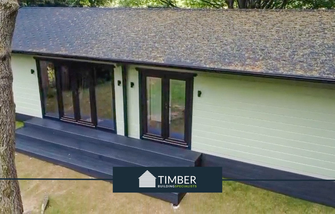 St George Golf Simulator & Gym Lodge Log Cabin | 12.0x5.0m - Golf Sim Room - Timber Building Specialists