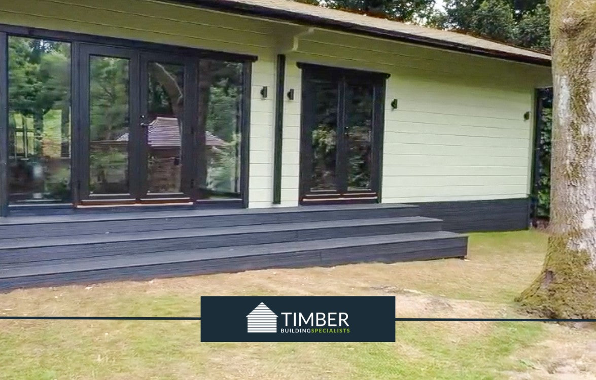 St George Golf Simulator & Gym Lodge Log Cabin | 12.0x5.0m - Golf Sim Room - Timber Building Specialists