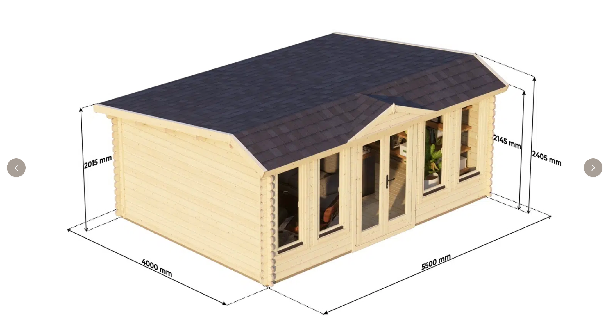 Birch Maxi Log Cabin | 5.5 x 4.0m