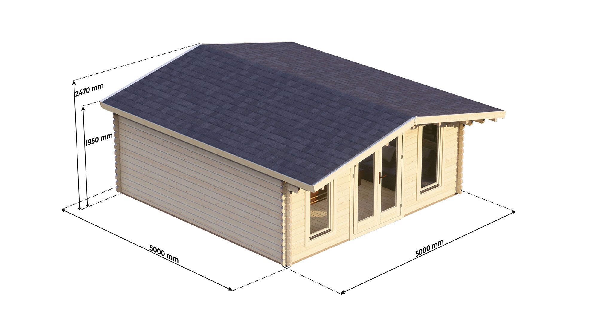 Cherry Log Cabin | 5.0 x 5.0m