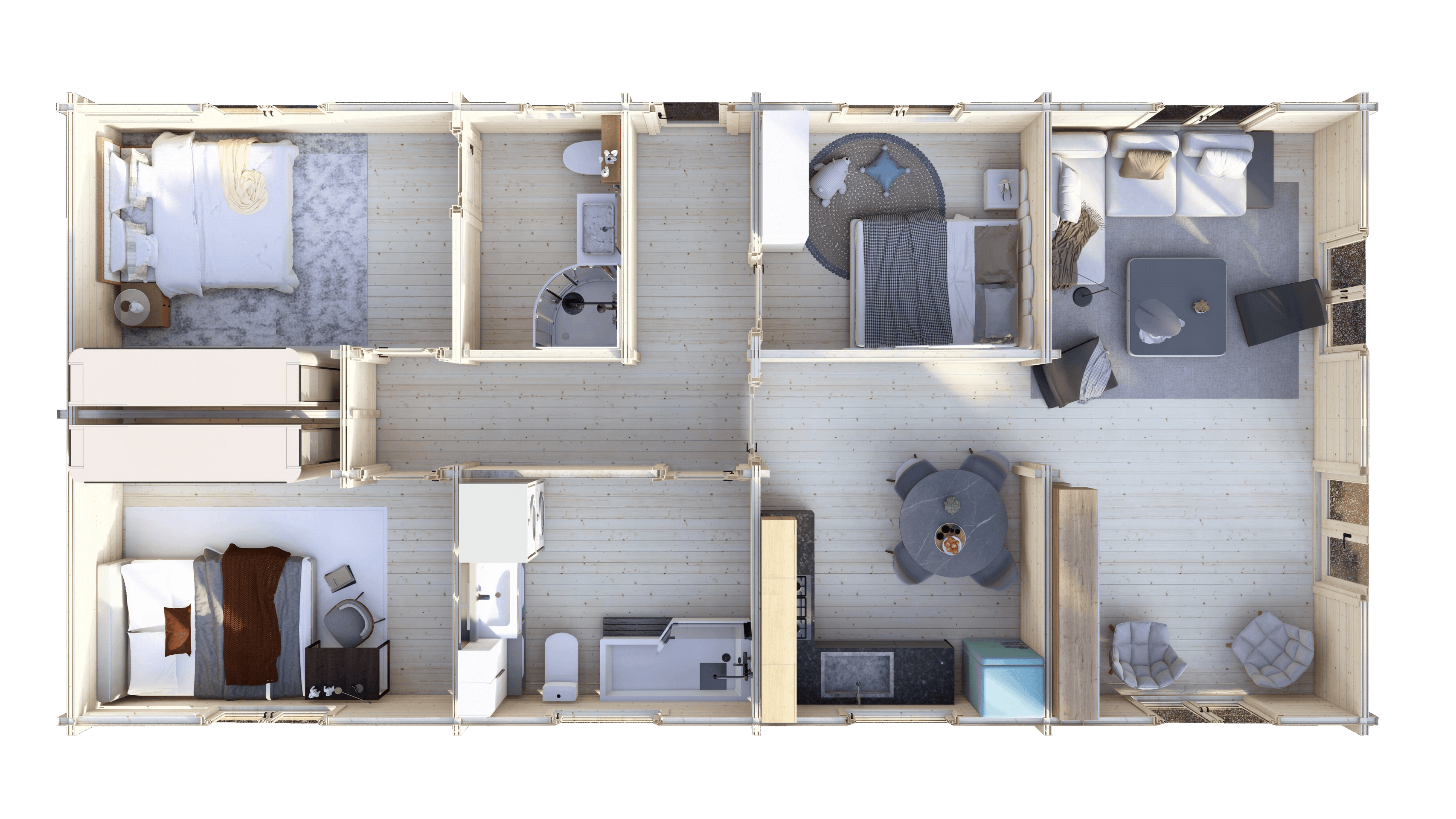 Clyde 3 Bed Lodge | 14x6.8m