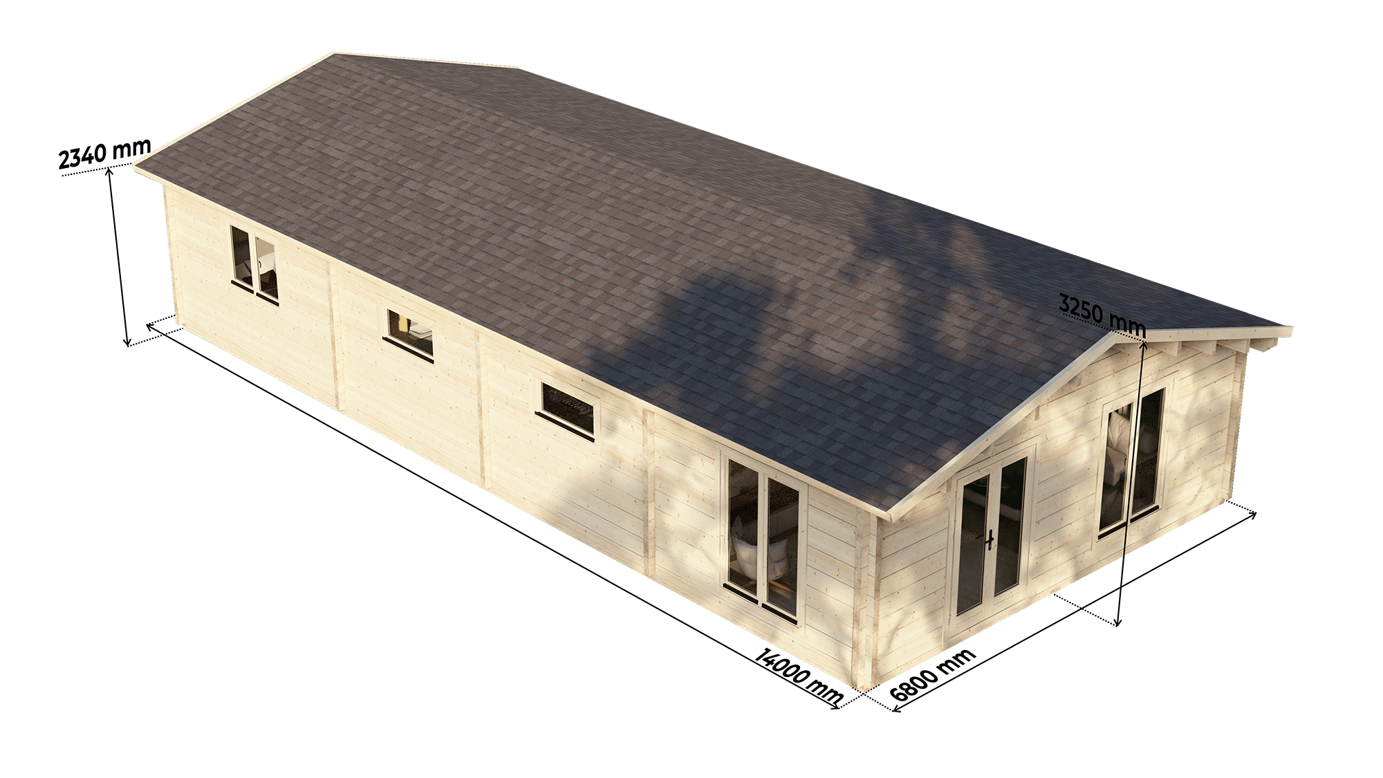 Clyde 3 Bed Lodge | 14x6.8m