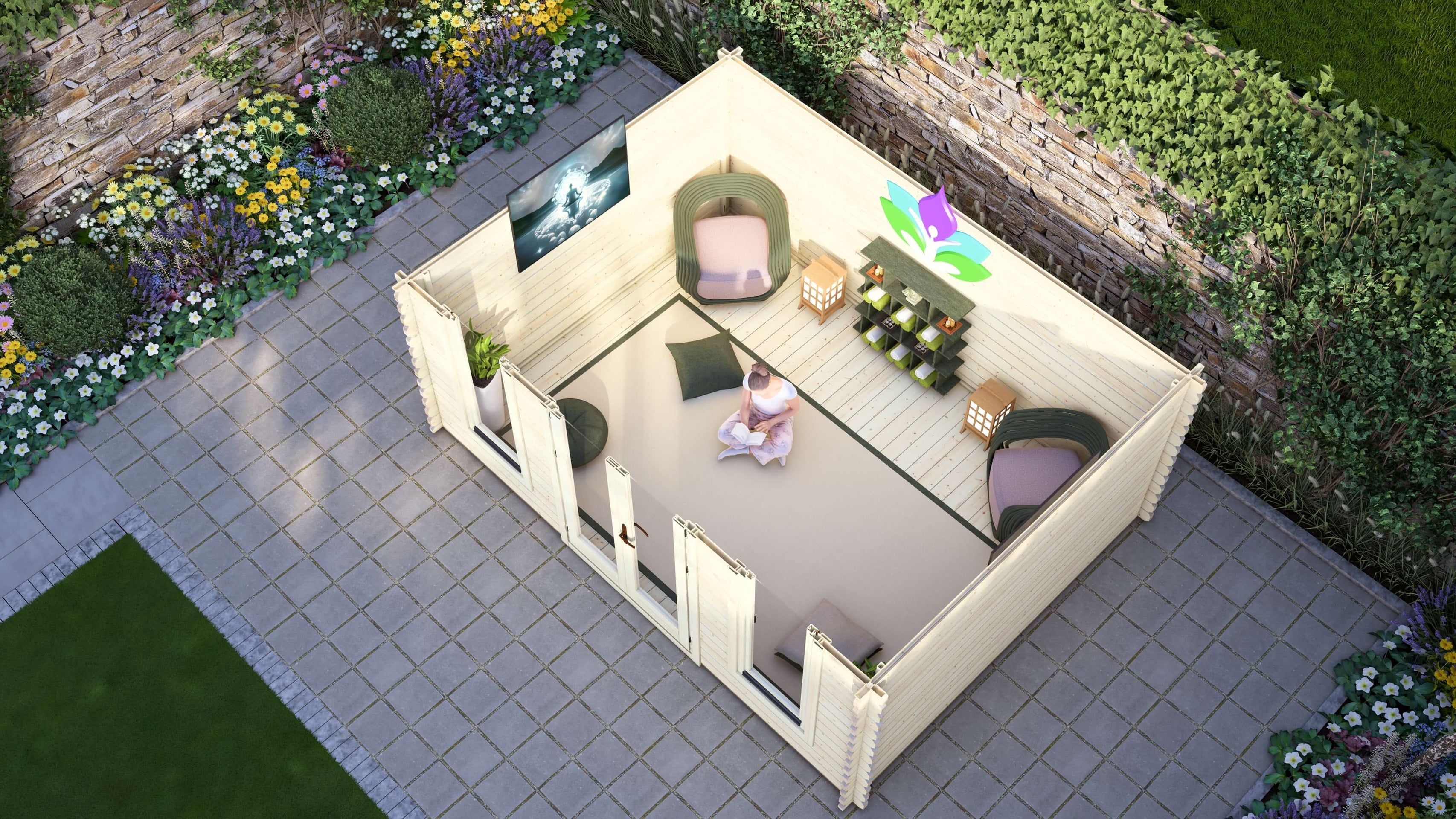 Cypress Log Cabin | 4.7 x 3.5m