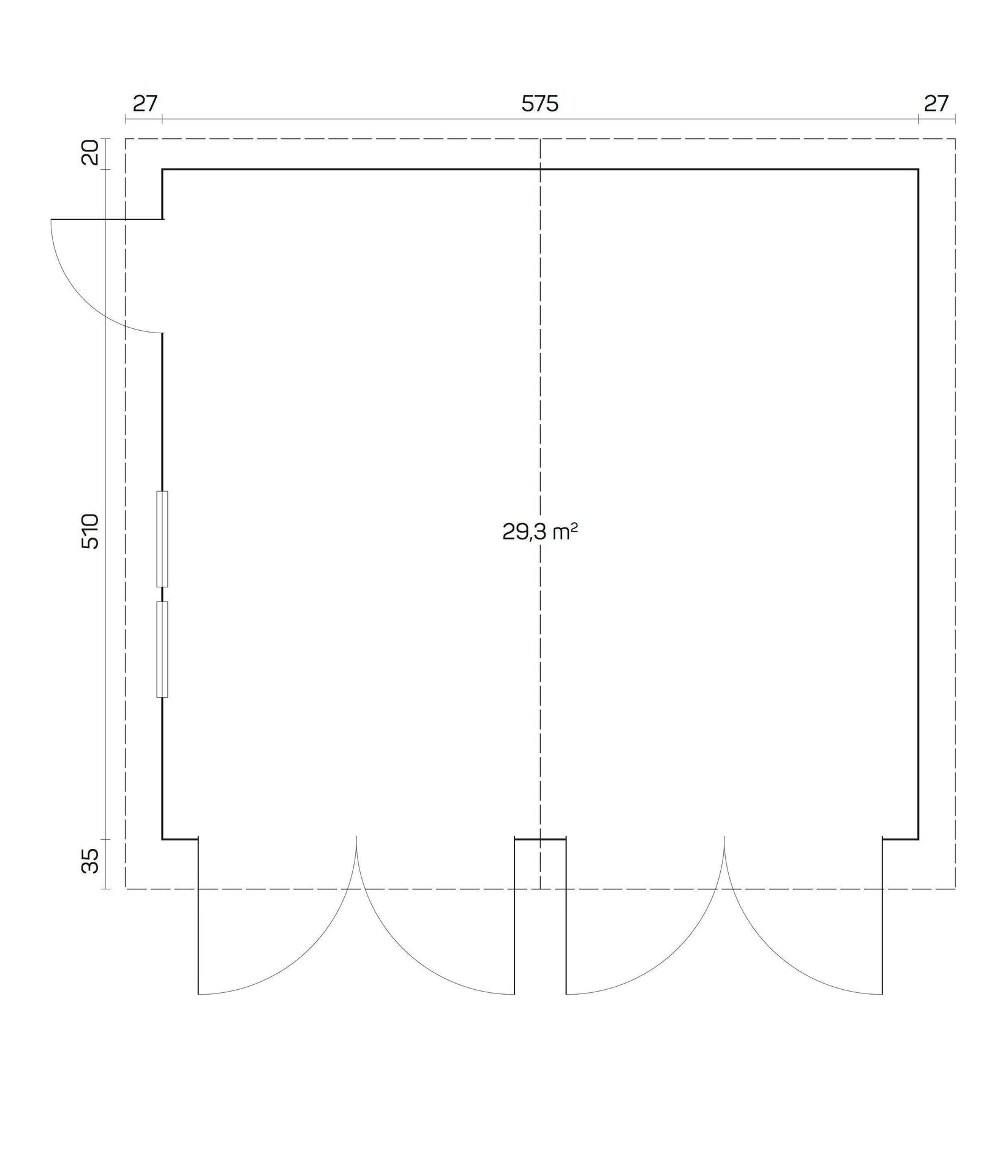 GARAGE-D Log Cabin Garage | 6.0x5.3m - Garage Log Cabin - Timber Building Specialists
