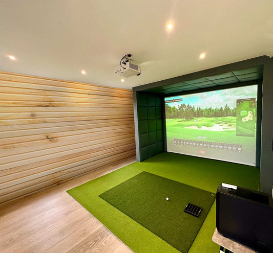 Oak Hill Golf Simulator Log Cabin | 15.0x5.5m - Golf Sim Room - Timber Building Specialists