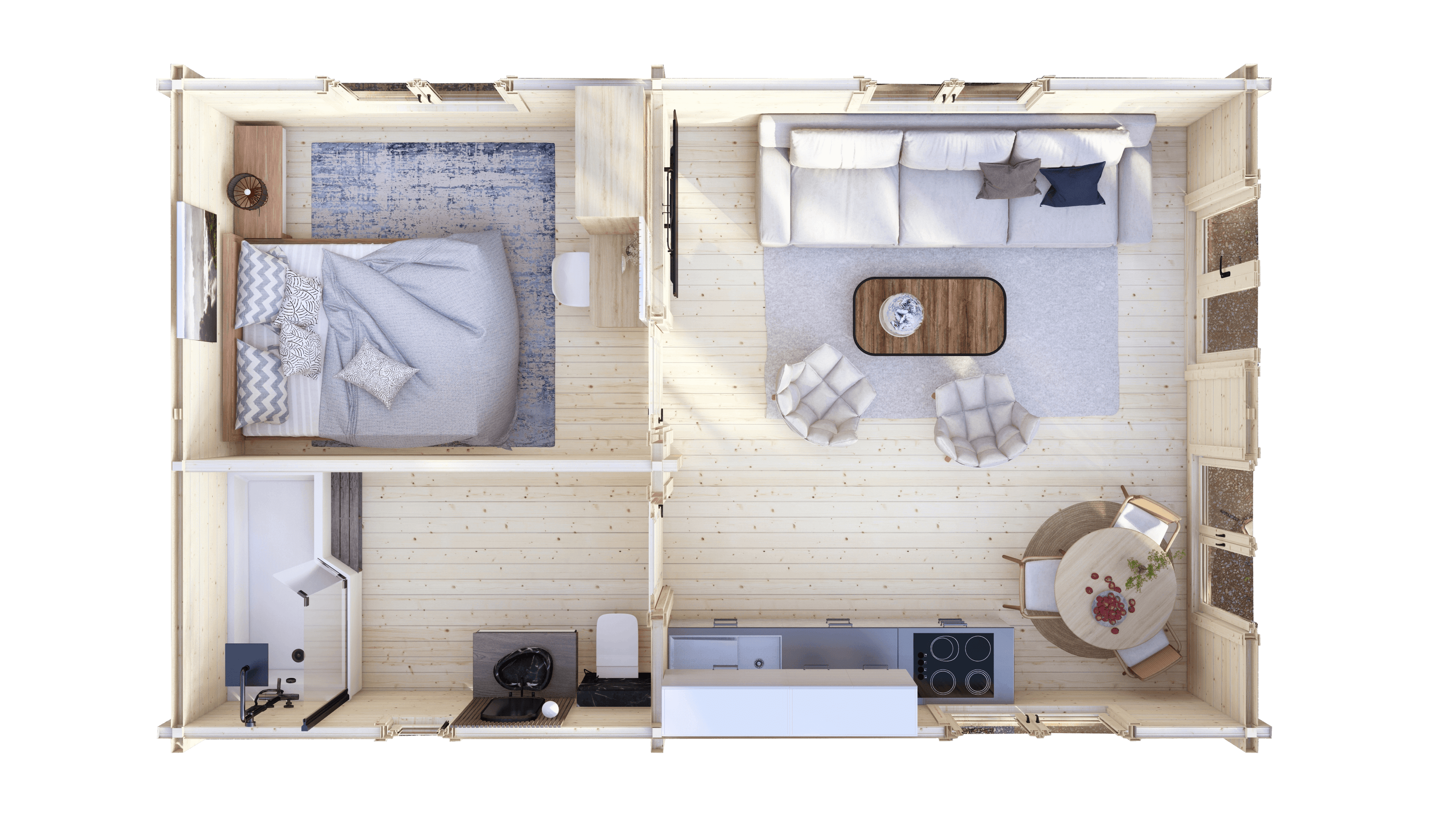 Great Ouse 1 Bed Lodge | 8x5m