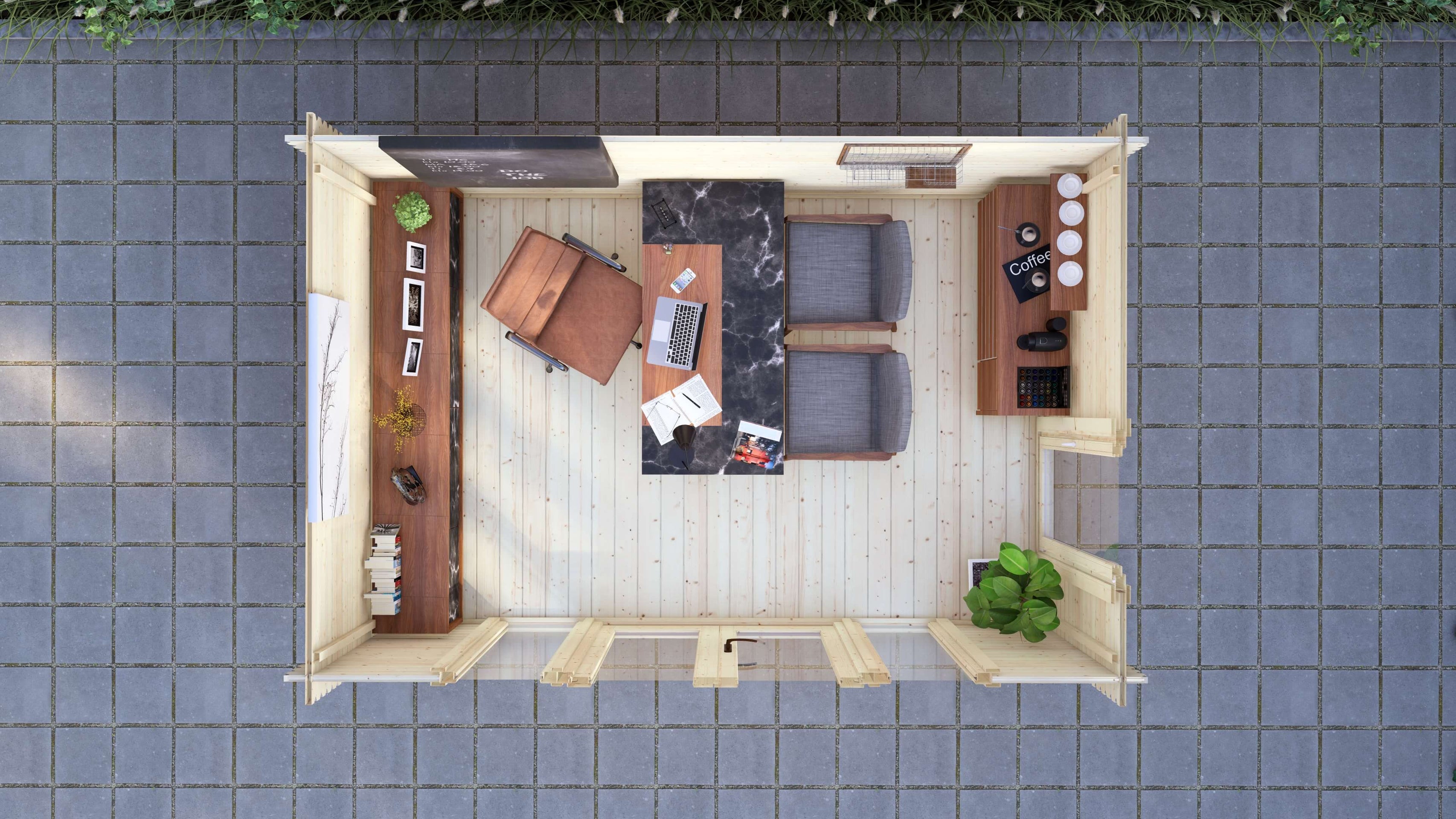 Hazel Log Cabin | 3.8 x 3.6m