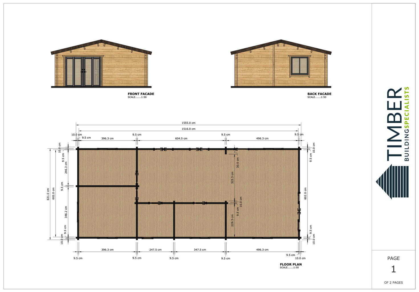 TBS177 Lodge Log Cabin | 15.5x6.3m