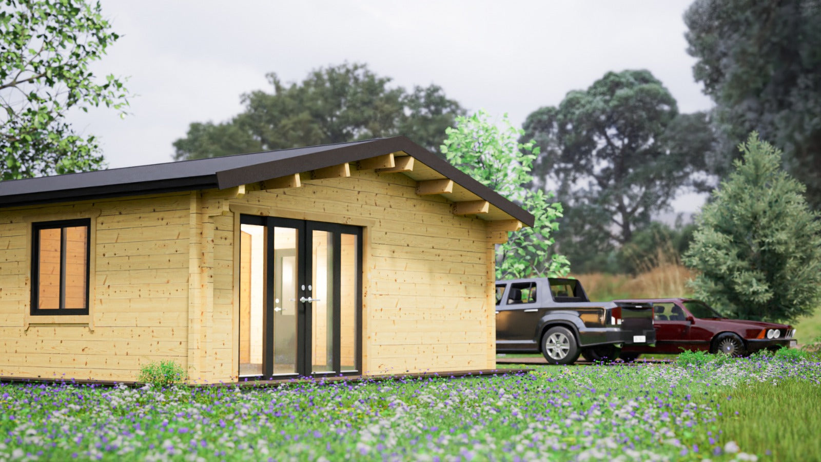 TBS177 Lodge Log Cabin | 15.5x6.3m