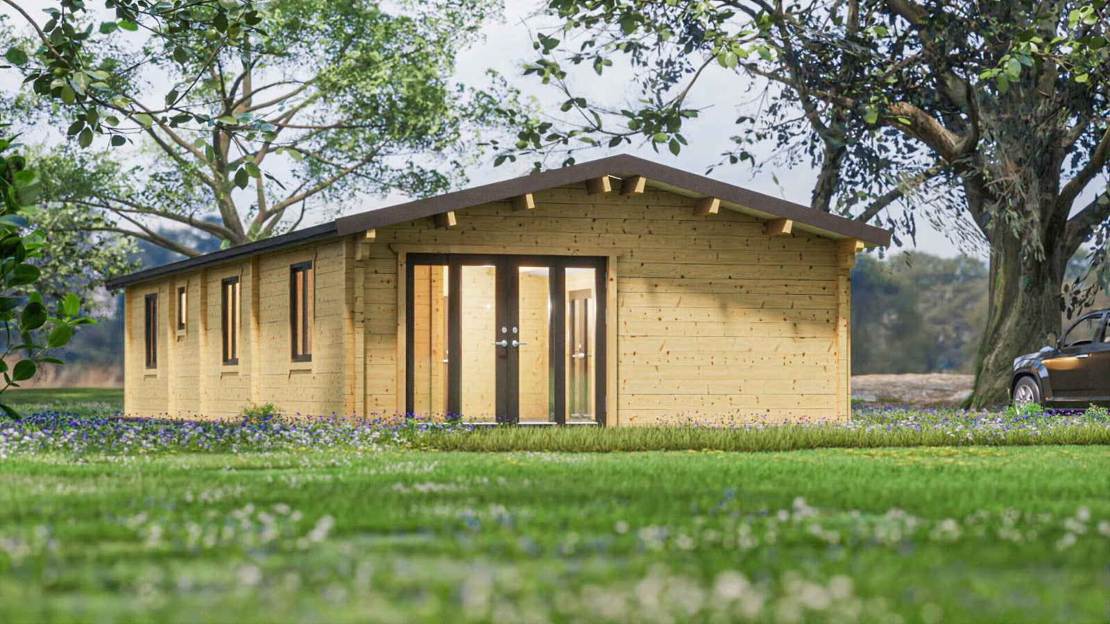 TBS177 Lodge Log Cabin | 15.5x6.3m