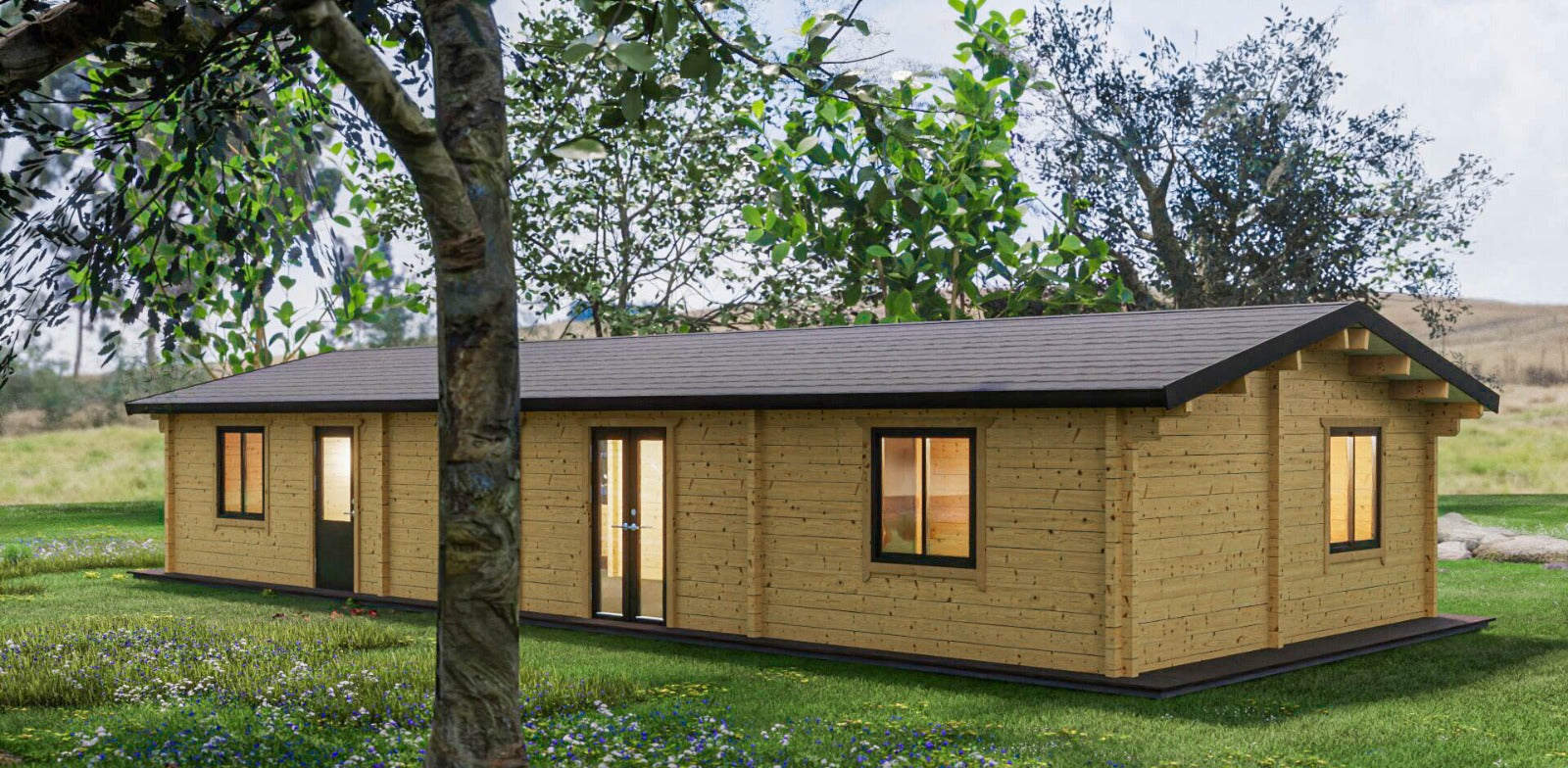 TBS177 Lodge Log Cabin | 15.5x6.3m