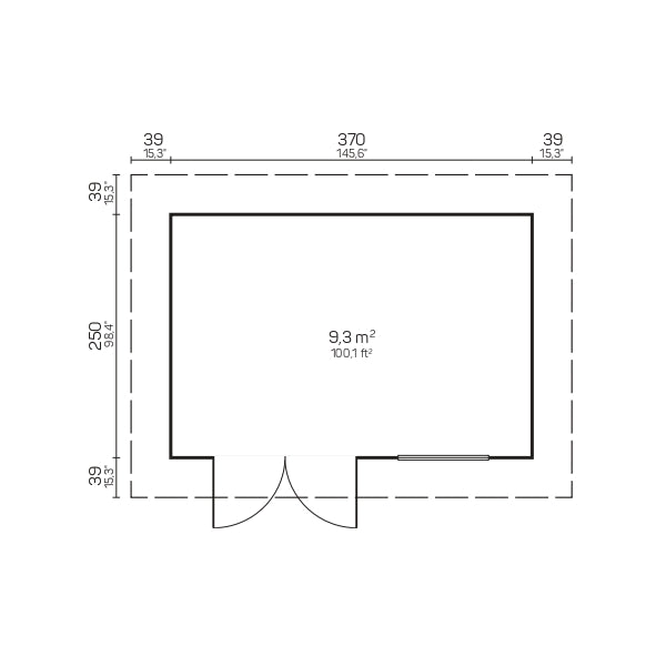 ORIENTAL-3+ 3.8x2.6m Log Cabin plans