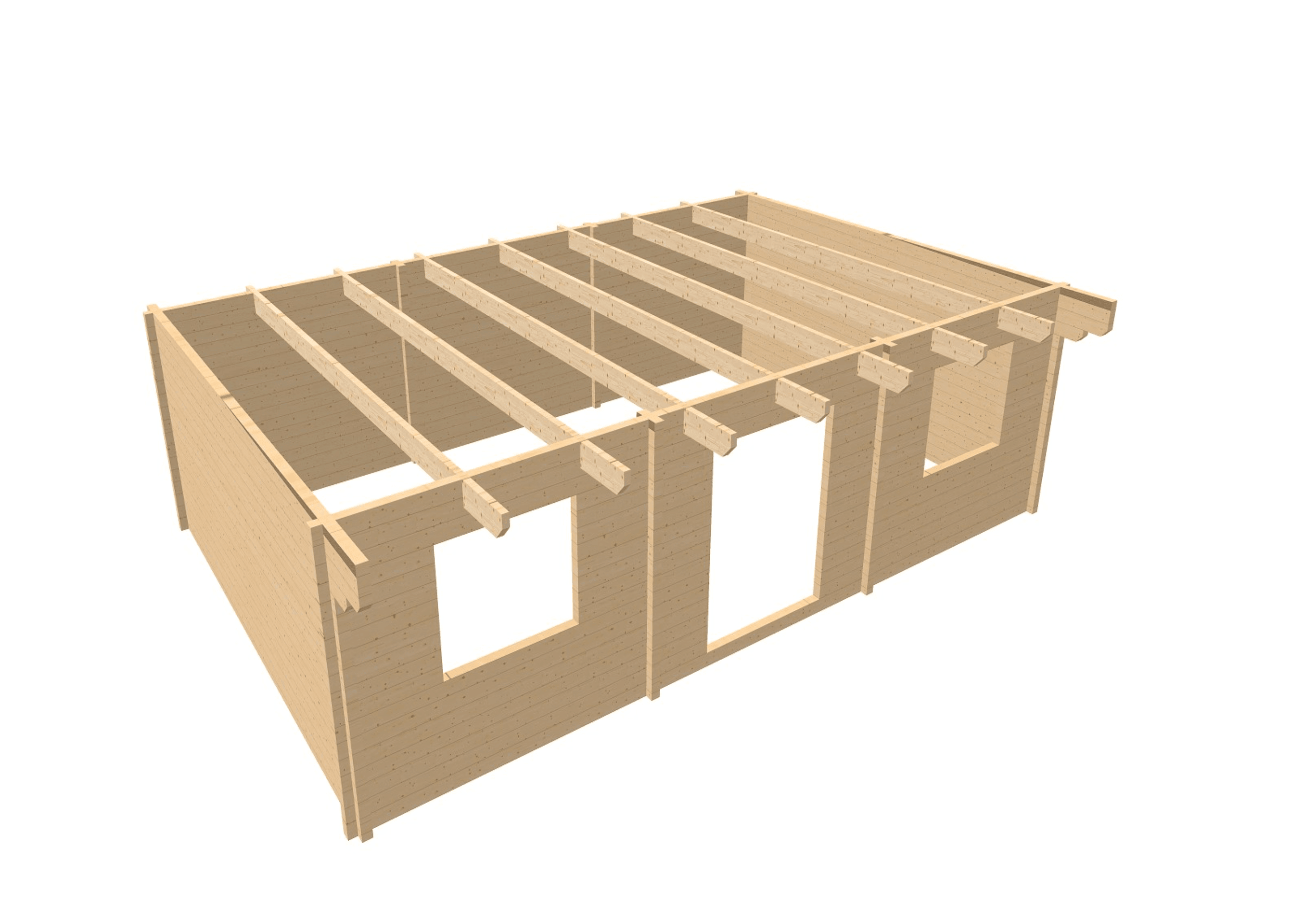 TBS158 Log Cabin | 8.0x5.0m | Snooker Room Pent - Timber Building Specialists