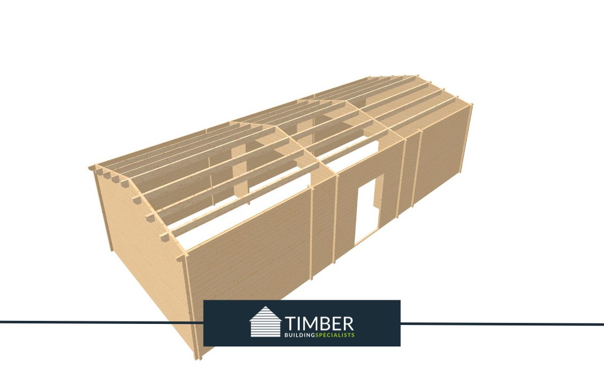 St Andrews Golf Simulator Log Cabin | 14.0x5.8m - Golf Sim Room - Timber Building Specialists