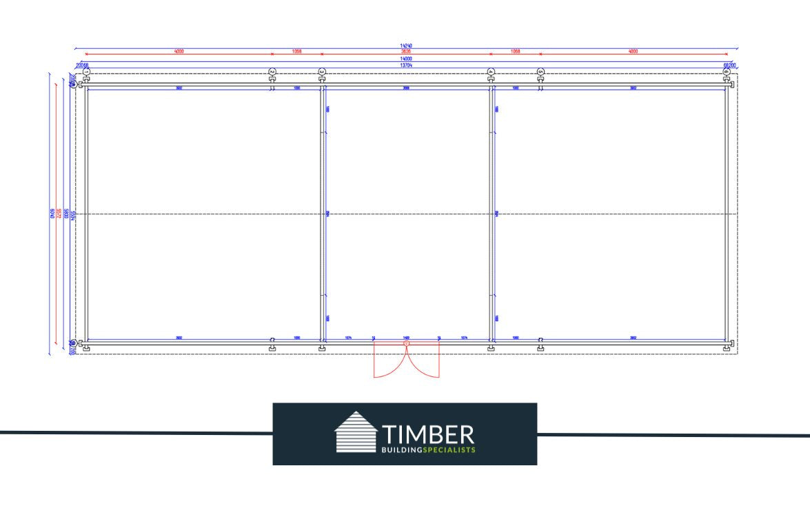 St Andrews Golf Simulator Log Cabin | 14.0x5.8m - Golf Sim Room - Timber Building Specialists