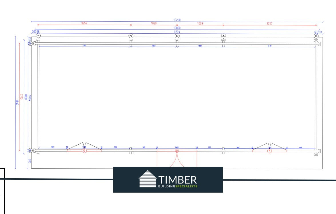 TBS180 Log Cabin | 10.0x4.0m - Timber Building Specialists