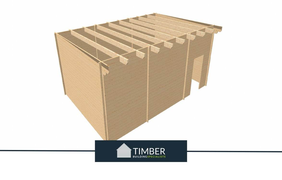 Birkdale Golf Simulator Log Cabin | 7.0x5.0m - Golf Sim Room - Timber Building Specialists