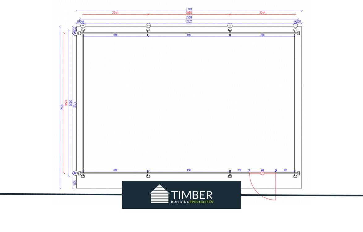 Birkdale Golf Simulator Log Cabin | 7.0x5.0m - Golf Sim Room - Timber Building Specialists