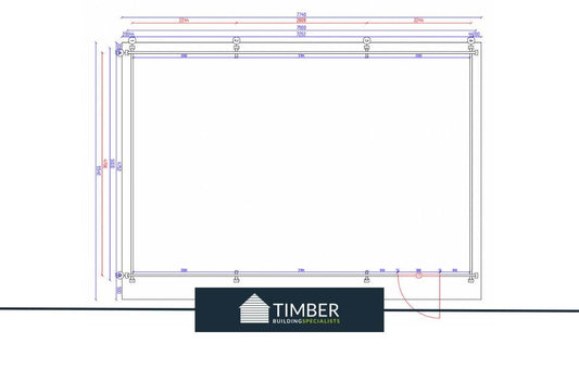 Birkdale Golf Simulator Log Cabin | 7.0x5.0m - Golf Sim Room - Timber Building Specialists