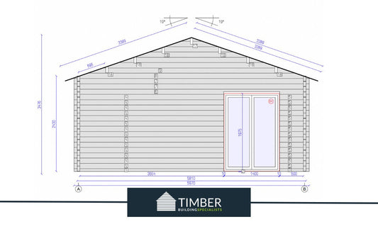 Sunningdale Golf Simulator Log Cabin | 5.9x4.5m - Golf Sim Room - Timber Building Specialists