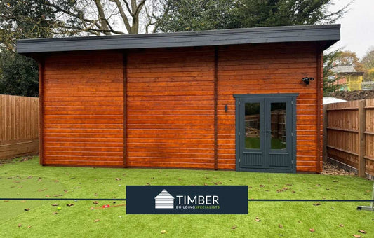 Pinehurst Golf Simulator Log Cabin | 8.0x5.0m - Golf Sim Room - Timber Building Specialists