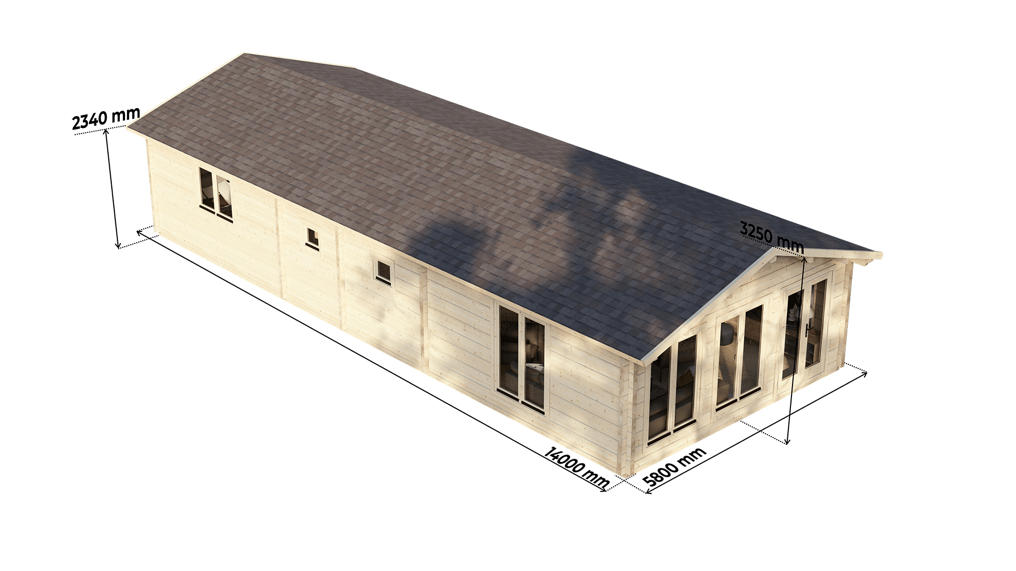 Wye 2 Bed Lodge | 14x5.8m