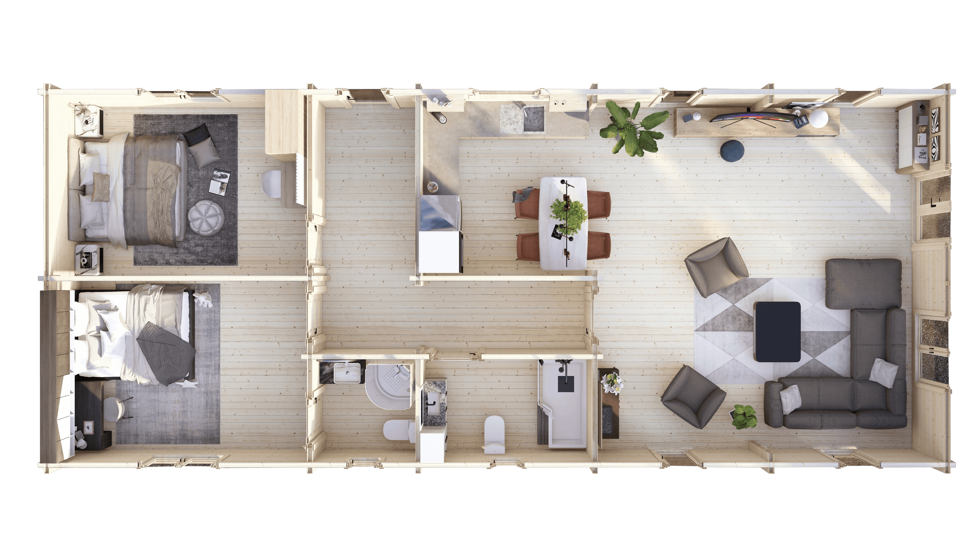 Wye 2 Bed Lodge | 16x6.8m