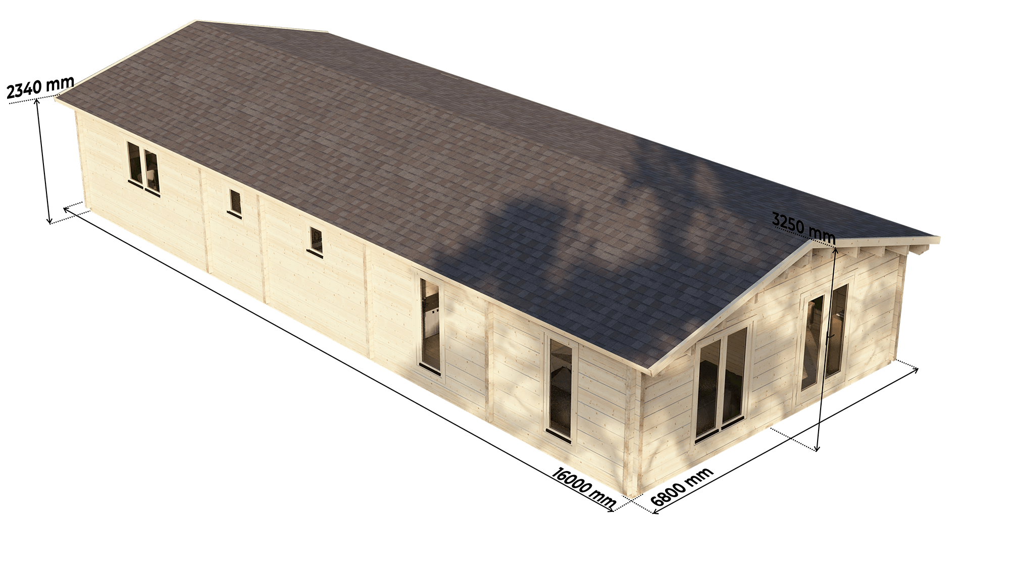 Wye 2 Bed Lodge | 16x6.8m