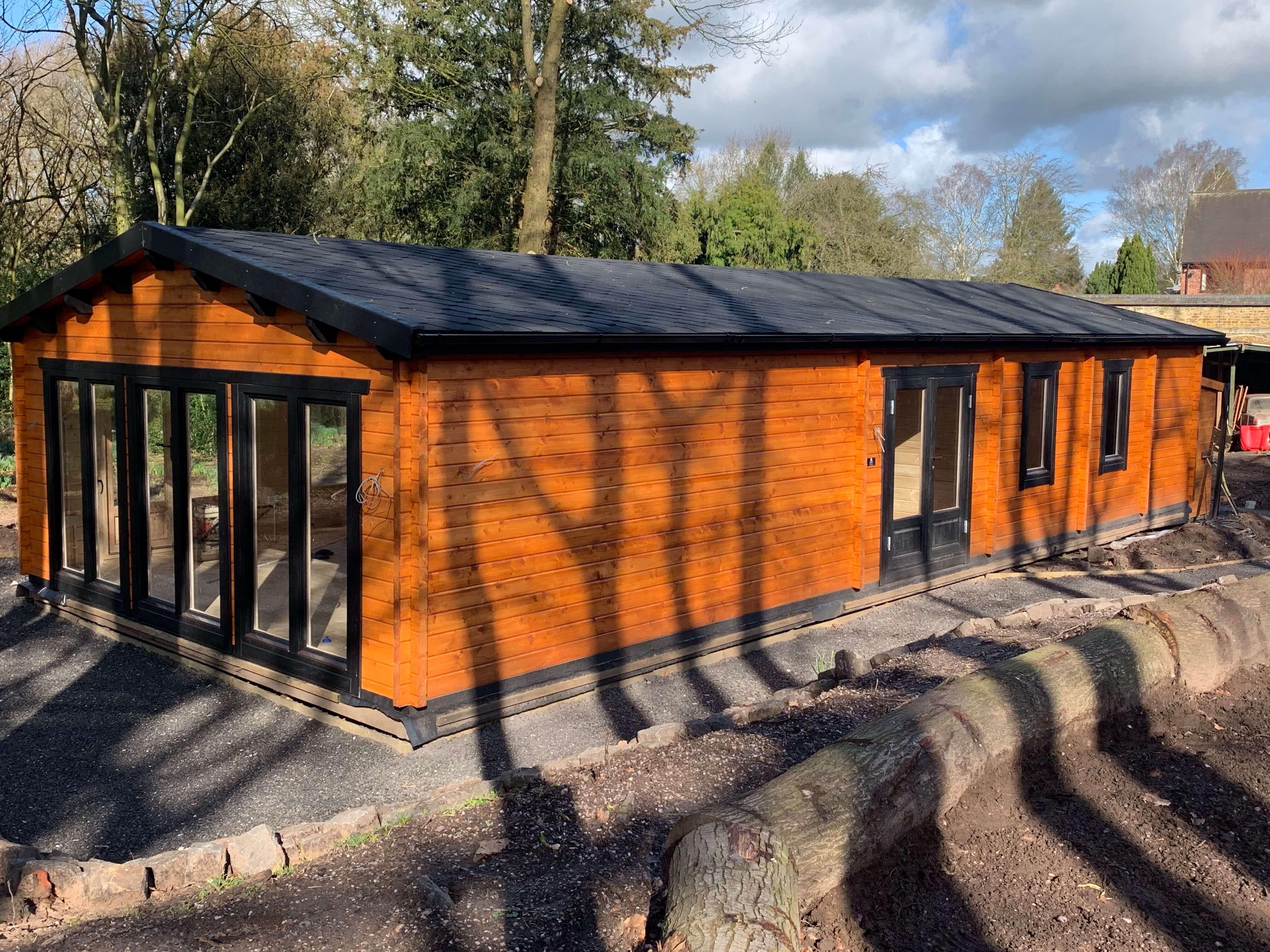TBS136 Log Cabin | 14.0x6.0m Exterior