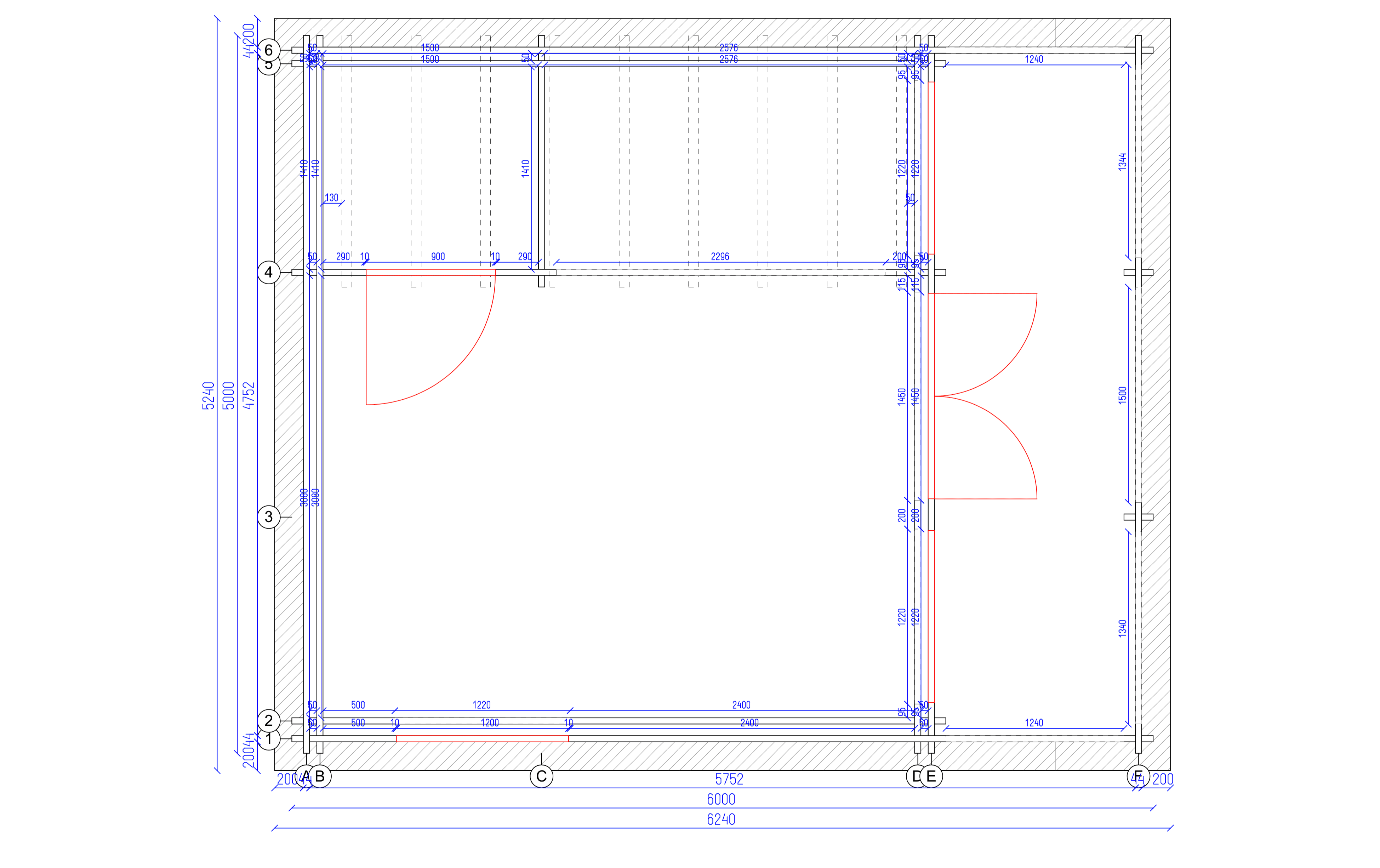 TBS140 Log Cabin Annex | 5.0x6.0m Blueprint