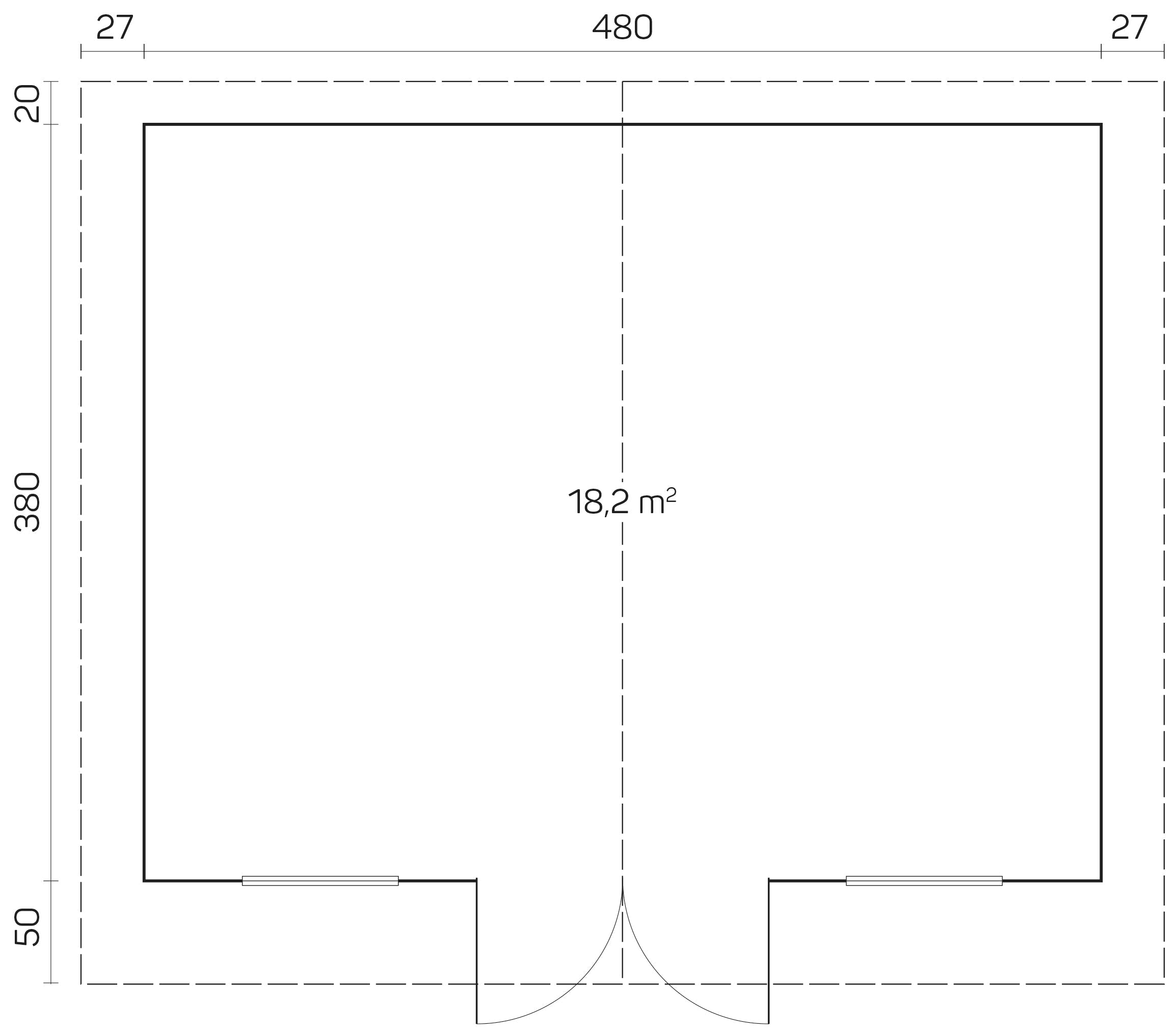 BIDASOA 5.0x4.0m Log Cabin Blueprint