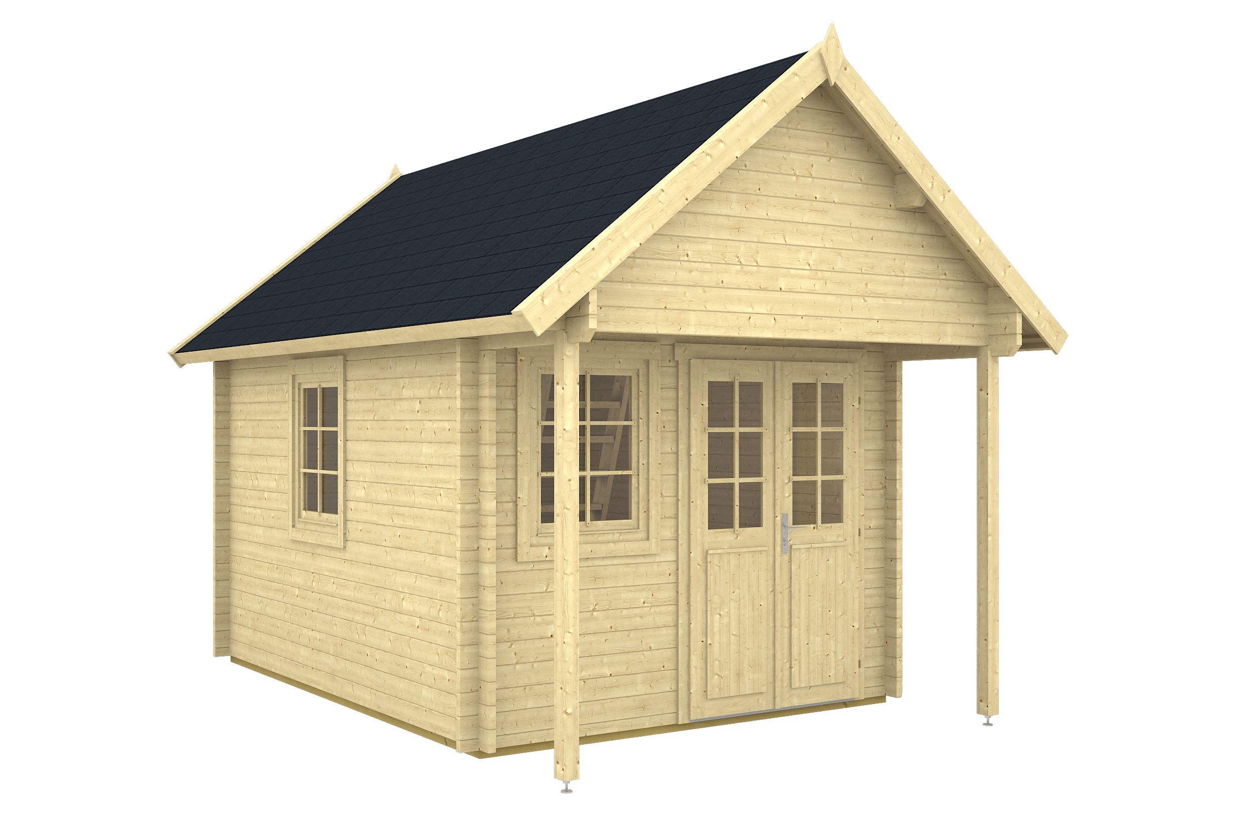 BUNKIE w/ Sleeping Loft 2.9x3.8m Log Cabin