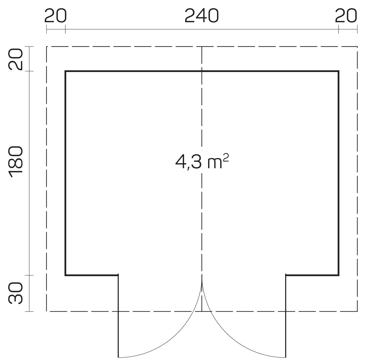 CAROL 2.6x2.0m Log Cabin Blueprint