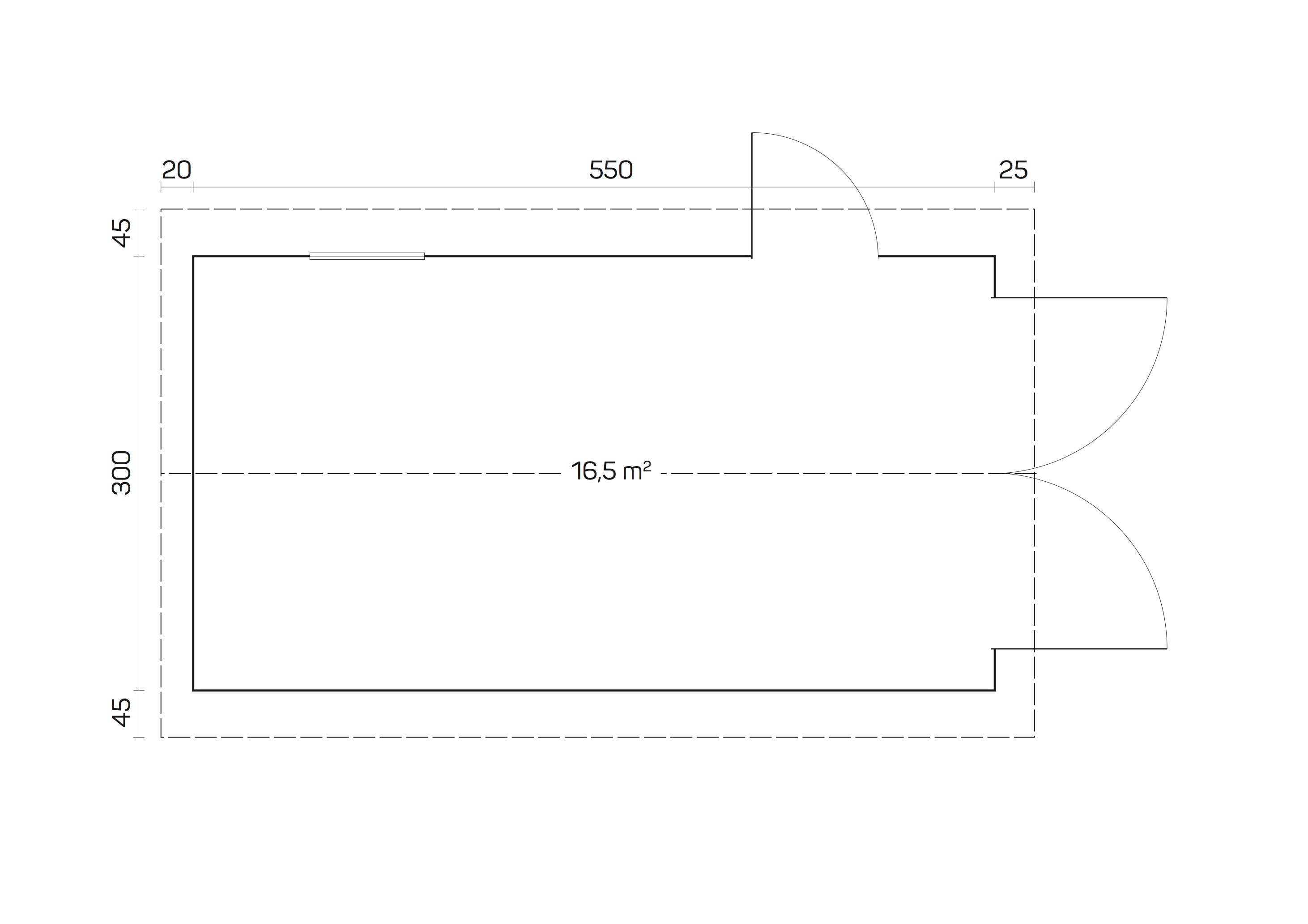 GARAGE-A 3.2x5.7m Log Cabin Garage