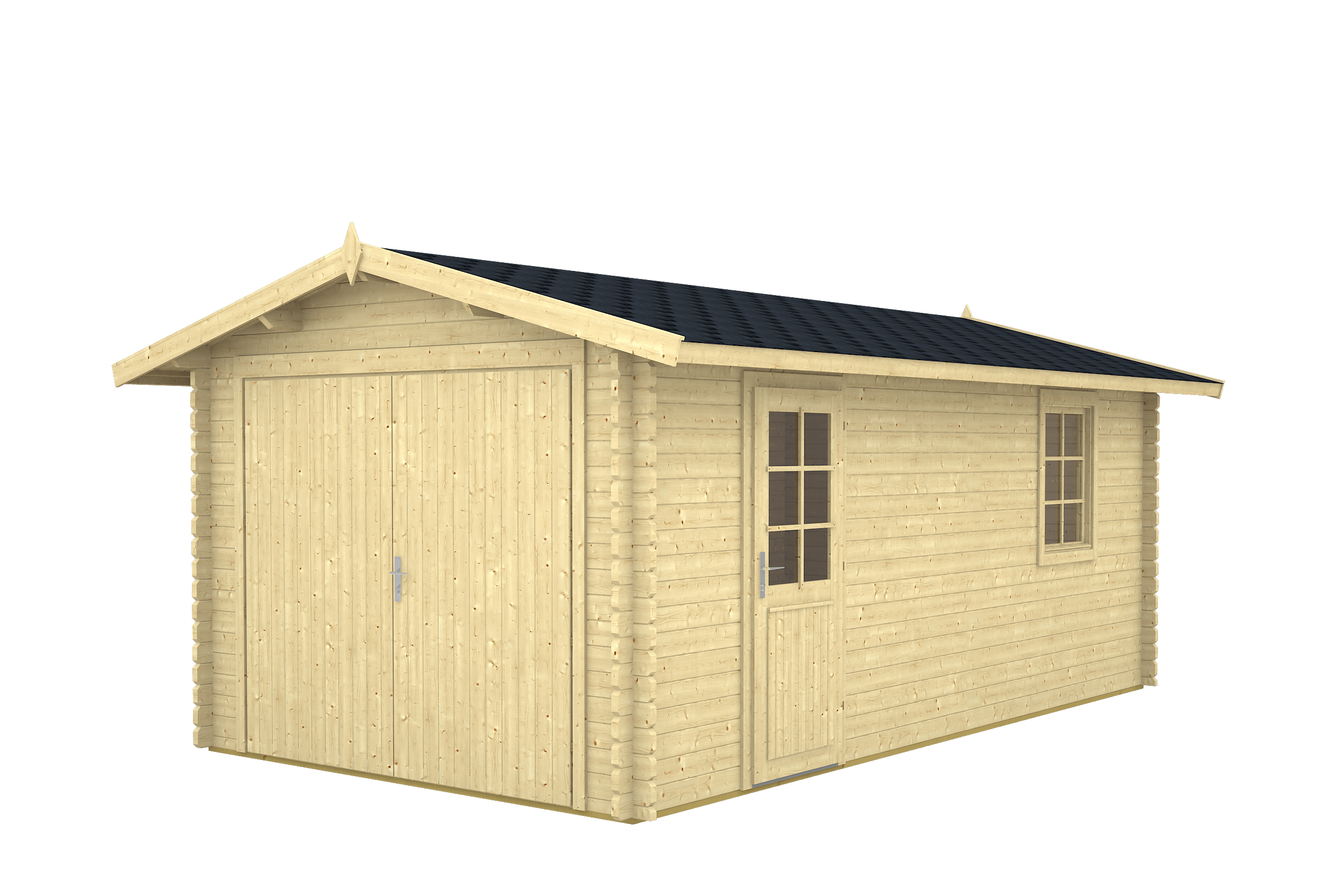 GARAGE-A 3.2x5.7m Log Cabin Garage