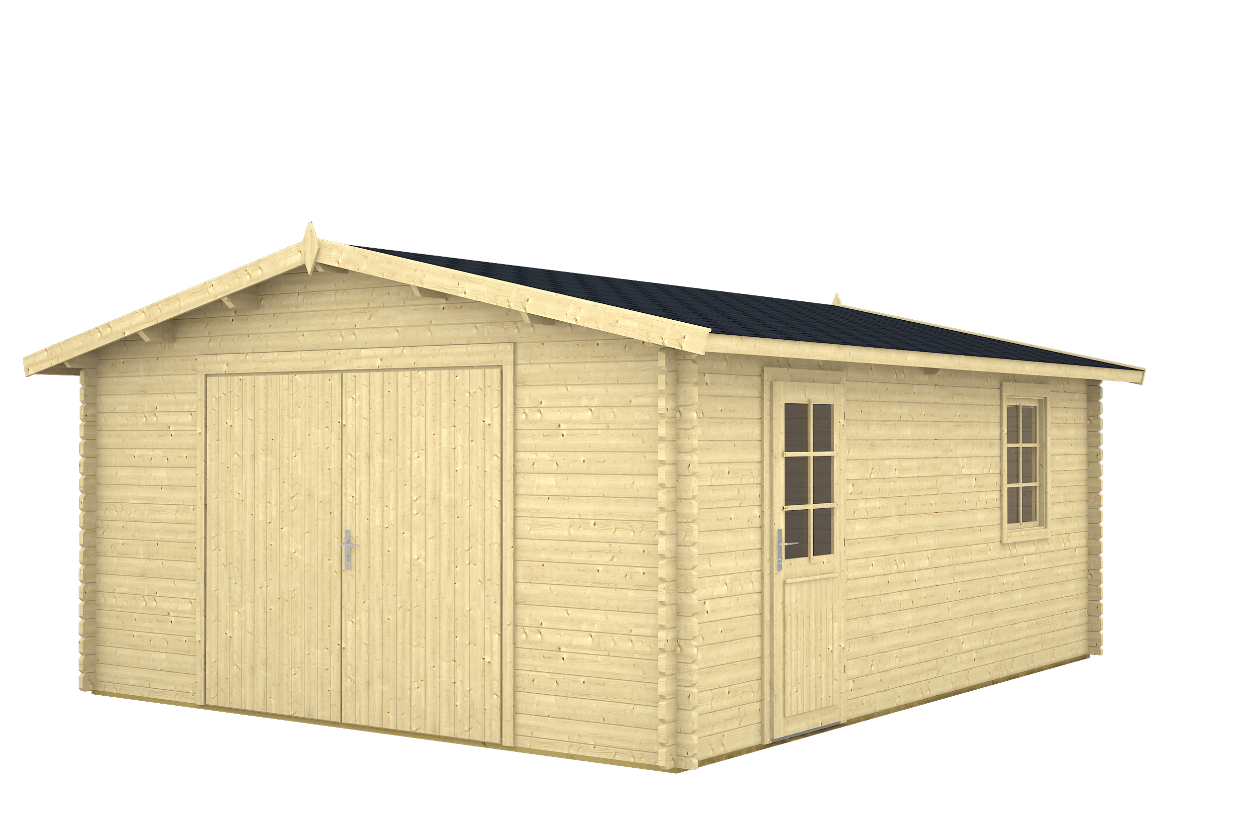 GARAGE-B 4.7x5.7m Log Cabin Garage