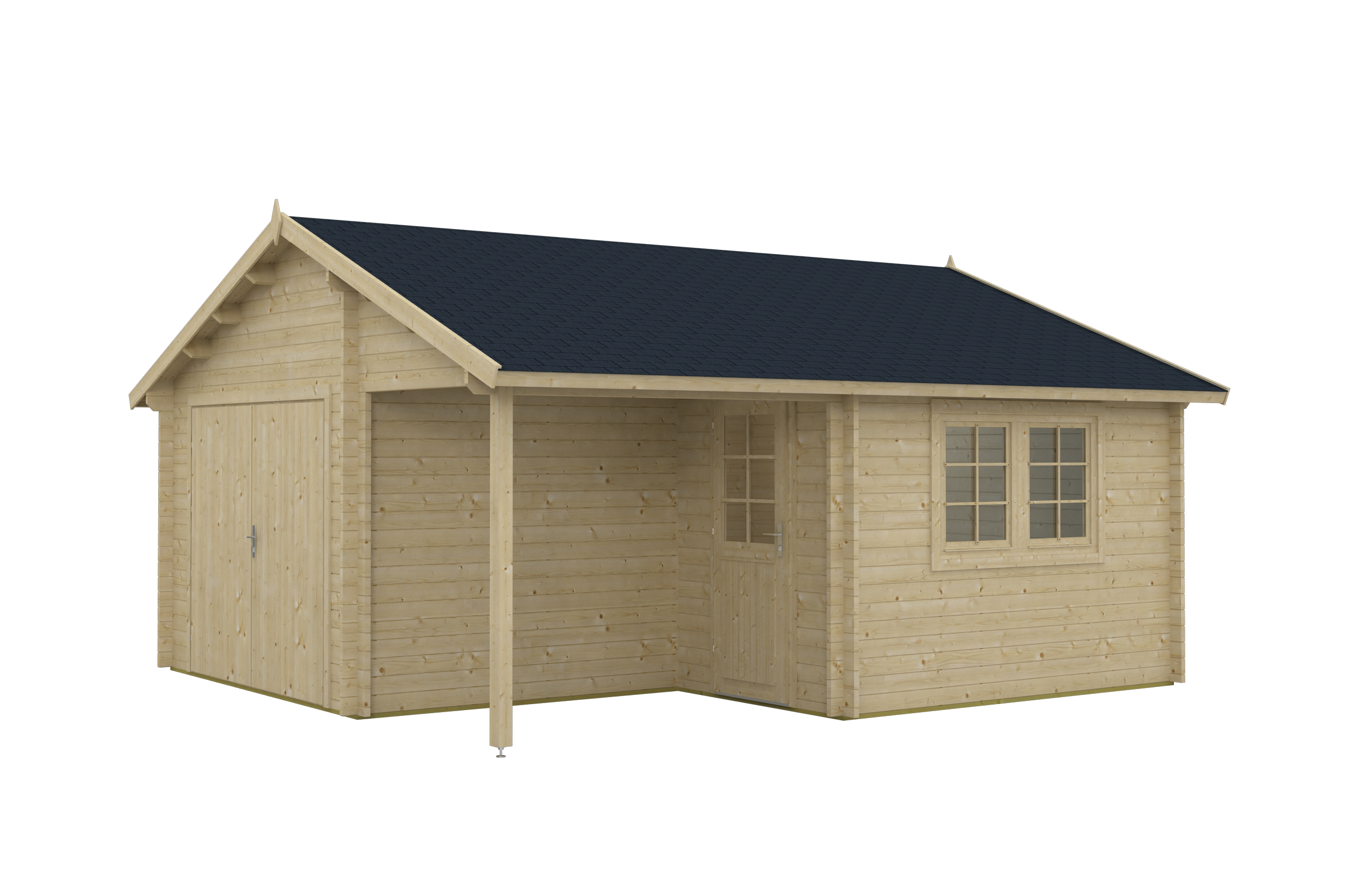 GARAGE OULU 5.2x5.7m Log Cabin