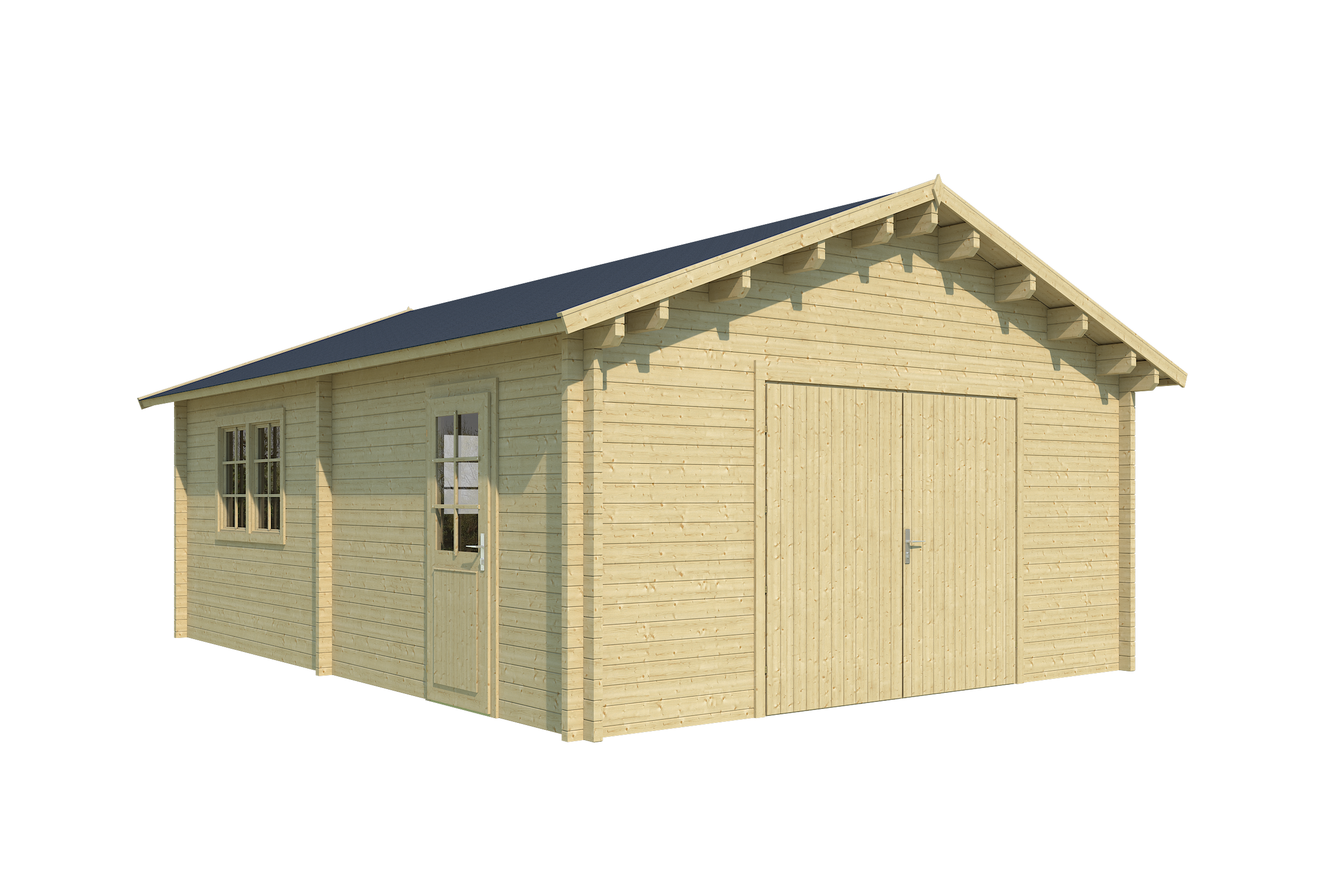 GARAGE SOMERO 5.1x6.9m Log Cabin Garage
