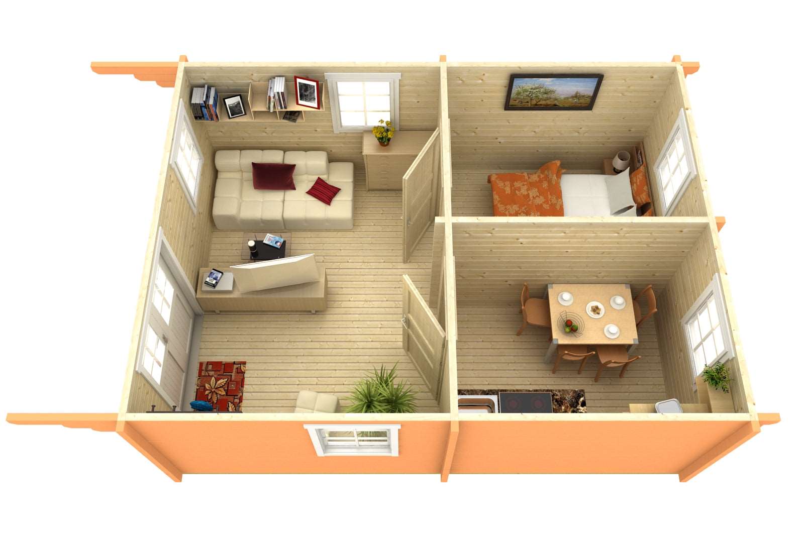 GOTLAND E Log Cabin | 4.4x6.0m