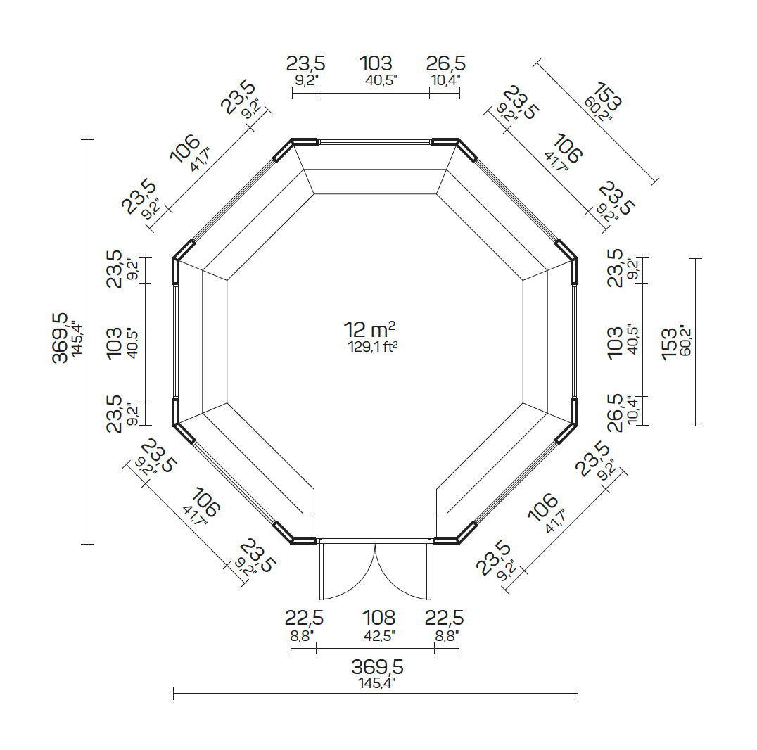 HILDA Grill Cabin Gazebo | 12m2