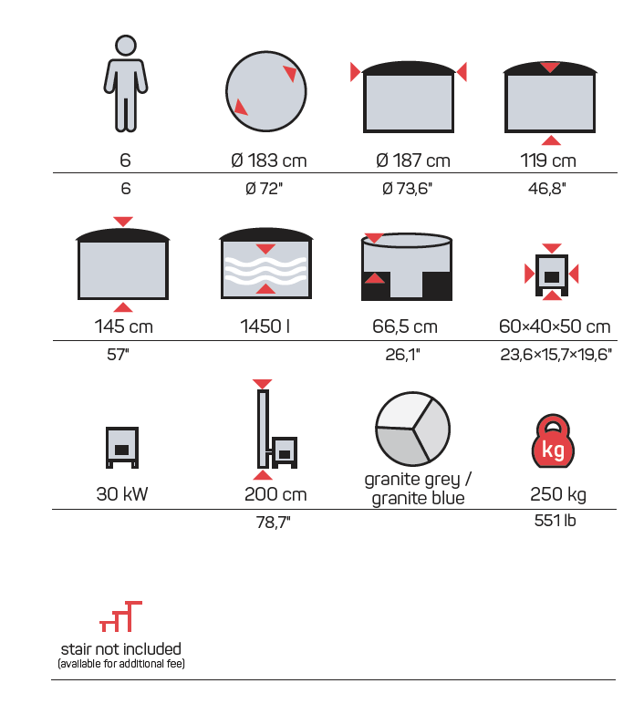 Wooden Hot Tub Spa | 180