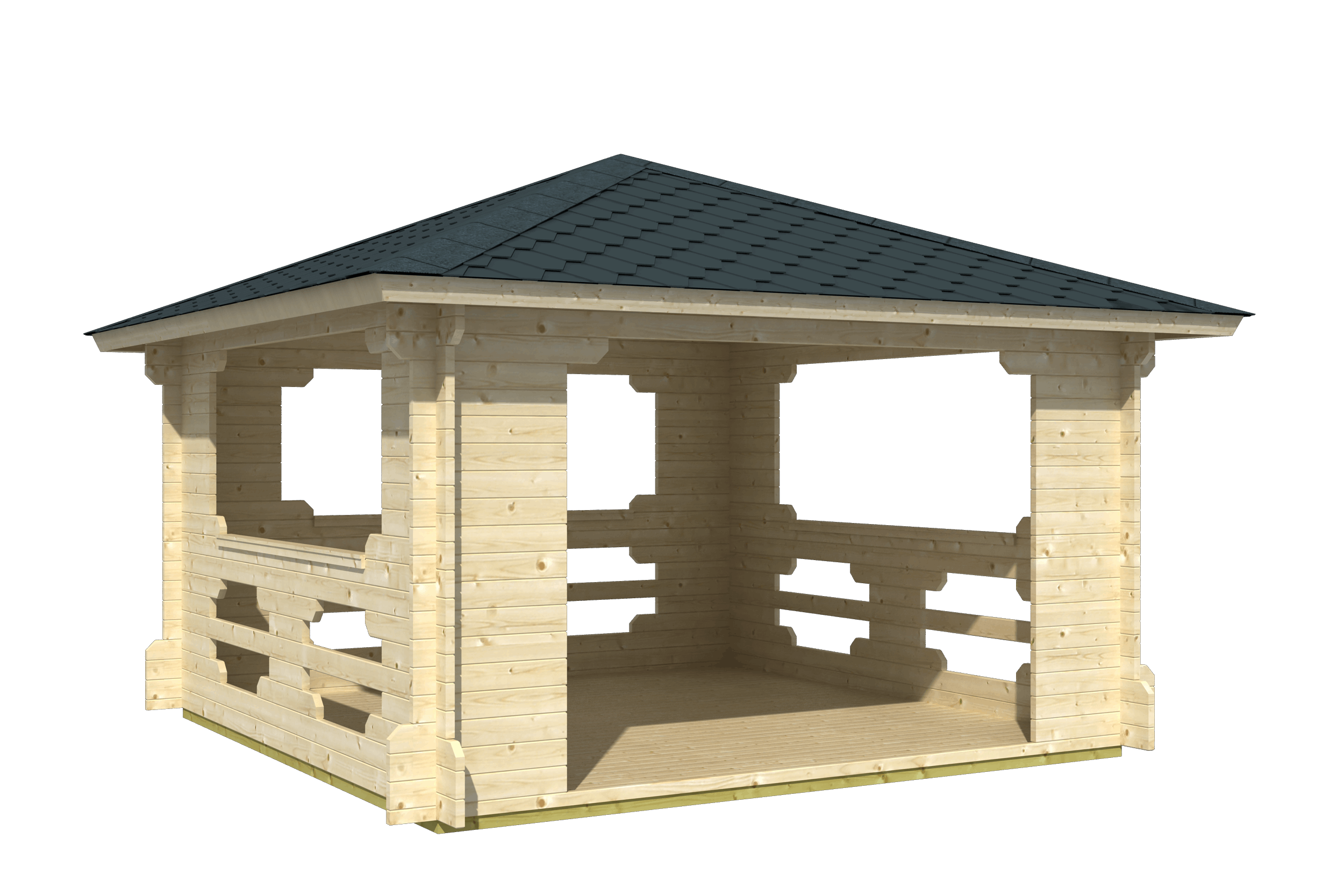 IBIZA 4.0x4.0m Log Cabin2