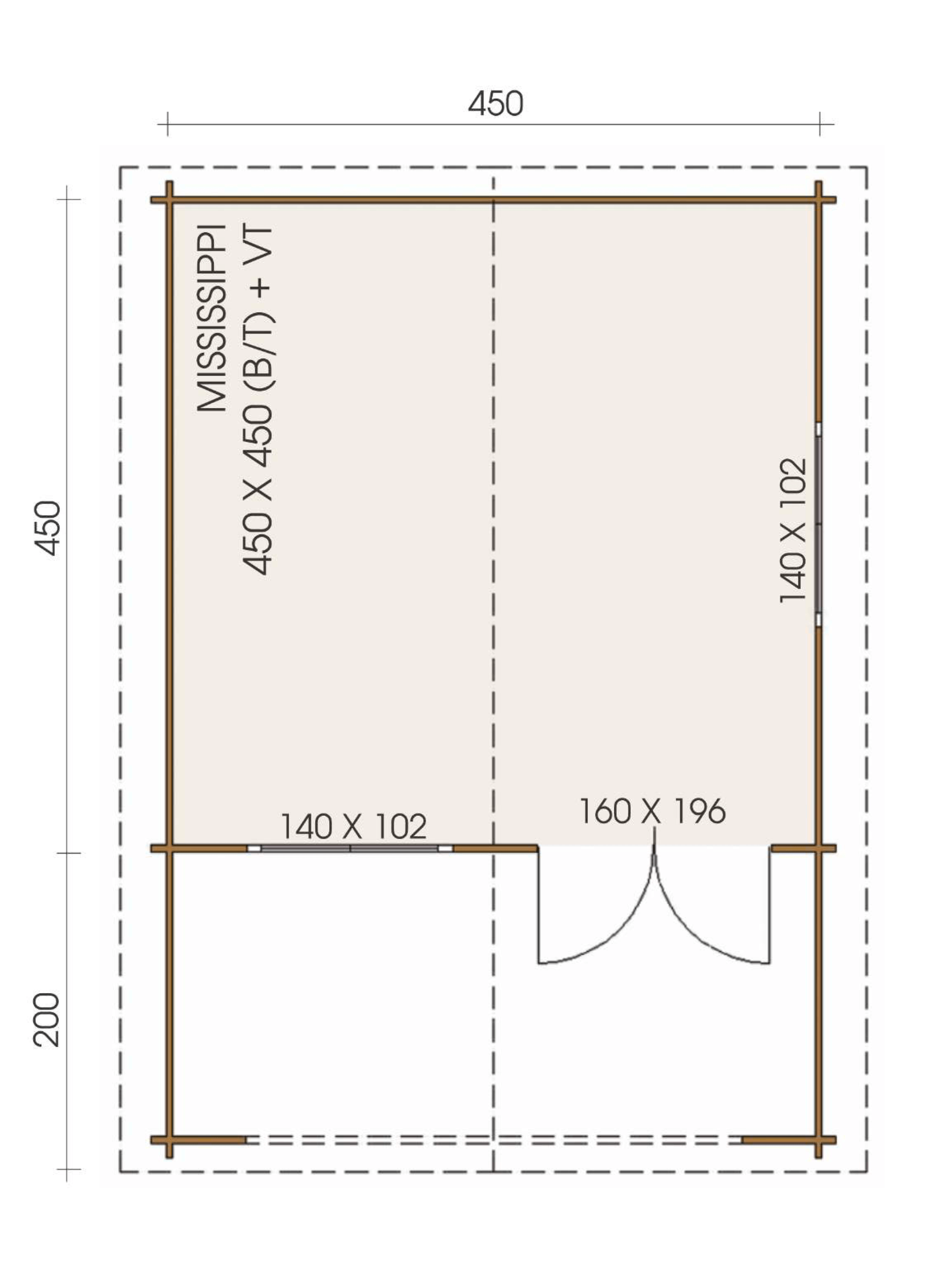 Mississippi Log Cabin | 4.5x4.5m