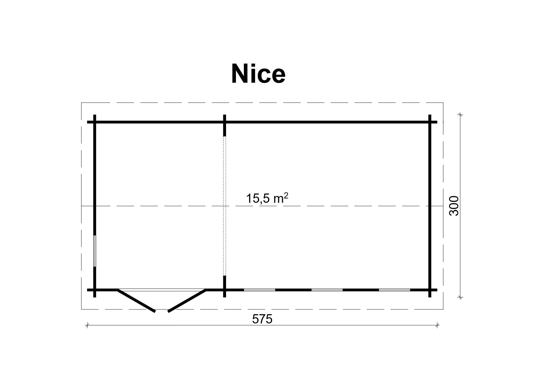 NICE 5.8x3.0m Log Cabin Plan