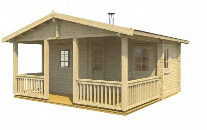OTTO 5.0x4.9m Sauna Log Cabin